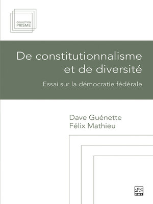 cover image of De constitutionnalisme et de diversité